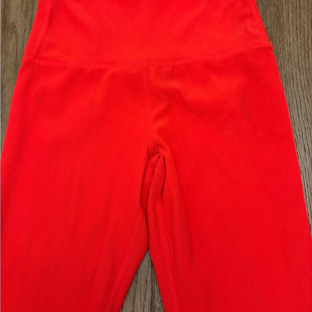 Women’s small red ribbed Glyder leggings - Picture 4 of 8